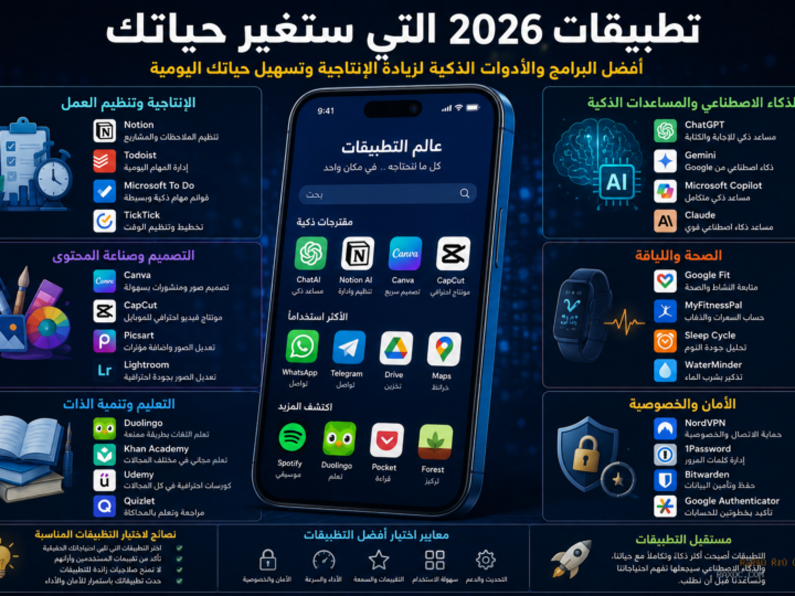 تطبيقات 2026 التي غيّرت طريقة استخدامنا للهواتف: أدوات ذكية لم يعد بالإمكان تجاهلها