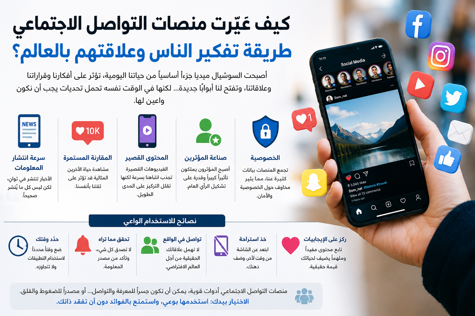 كيف غيّرت منصات التواصل الاجتماعي طريقة تفكير الناس وعلاقتهم بالعالم؟