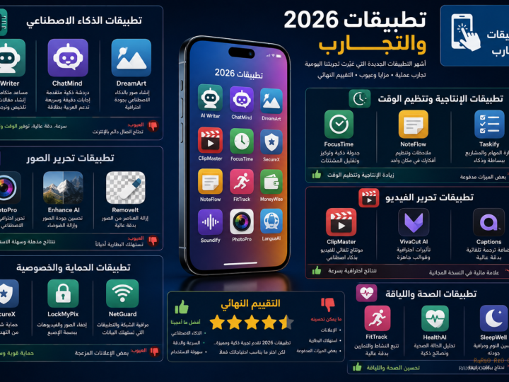 تطبيقات 2026 التي غيّرت طريقة استخدامنا للهاتف: تجربة عملية لأشهر الأدوات الذكية الجديدة