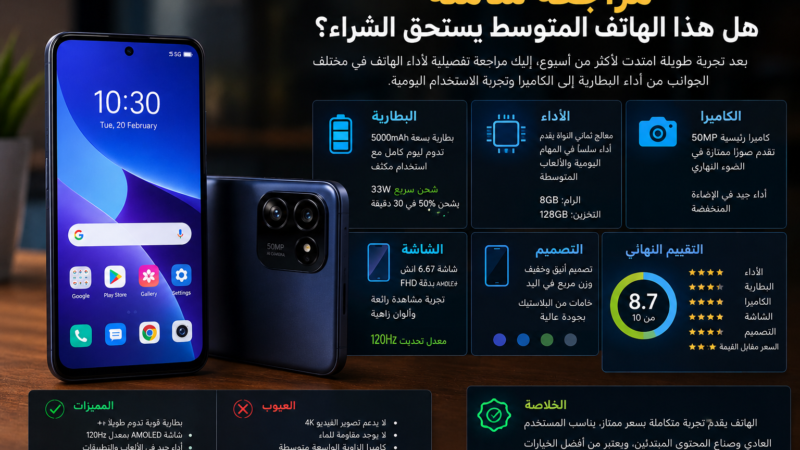 عندما يتحول الهاتف إلى وحش بطارية: تجربتي الكاملة مع هاتف متوسط السعر تحدّى الأجهزة الرائدة