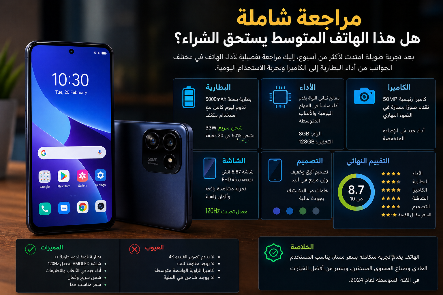 عندما يتحول الهاتف إلى وحش بطارية: تجربتي الكاملة مع هاتف متوسط السعر تحدّى الأجهزة الرائدة