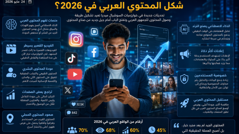 كيف غيّرت خوارزميات المنصات شكل المحتوى العربي في 2026؟