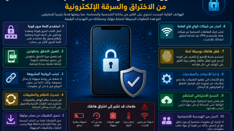 دليل شامل لحماية هاتفك وحساباتك من الاختراق والسرقة الإلكترونية