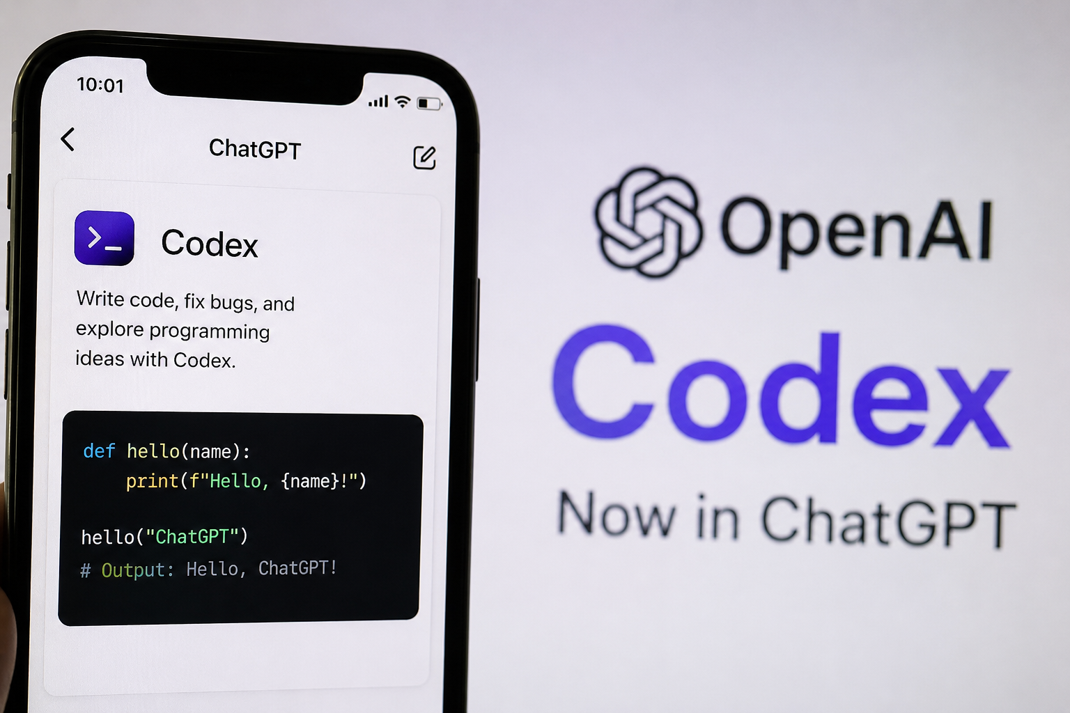 OpenAI توسّع قدرات ChatGPT على الهواتف بإتاحة منصة البرمجة الذكية Codex للمستخدمين