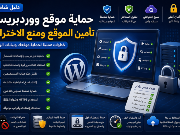 حماية موقع ووردبريس: دليل شامل لتأمين الموقع ومنع الاختراق