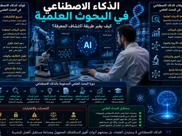 الذكاء الاصطناعي في البحوث العلمية: كيف يغير طريقة اكتشاف المعرفة؟