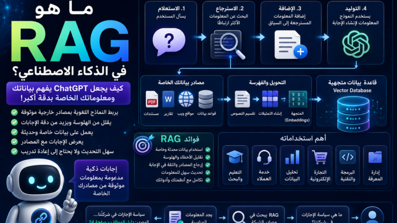 ما هو RAG في الذكاء الاصطناعي؟ وكيف يجعل ChatGPT يفهم بياناتك ومعلوماتك الخاصة؟