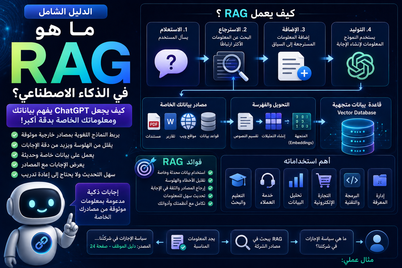 ما هو RAG في الذكاء الاصطناعي؟ وكيف يجعل ChatGPT يفهم بياناتك ومعلوماتك الخاصة؟