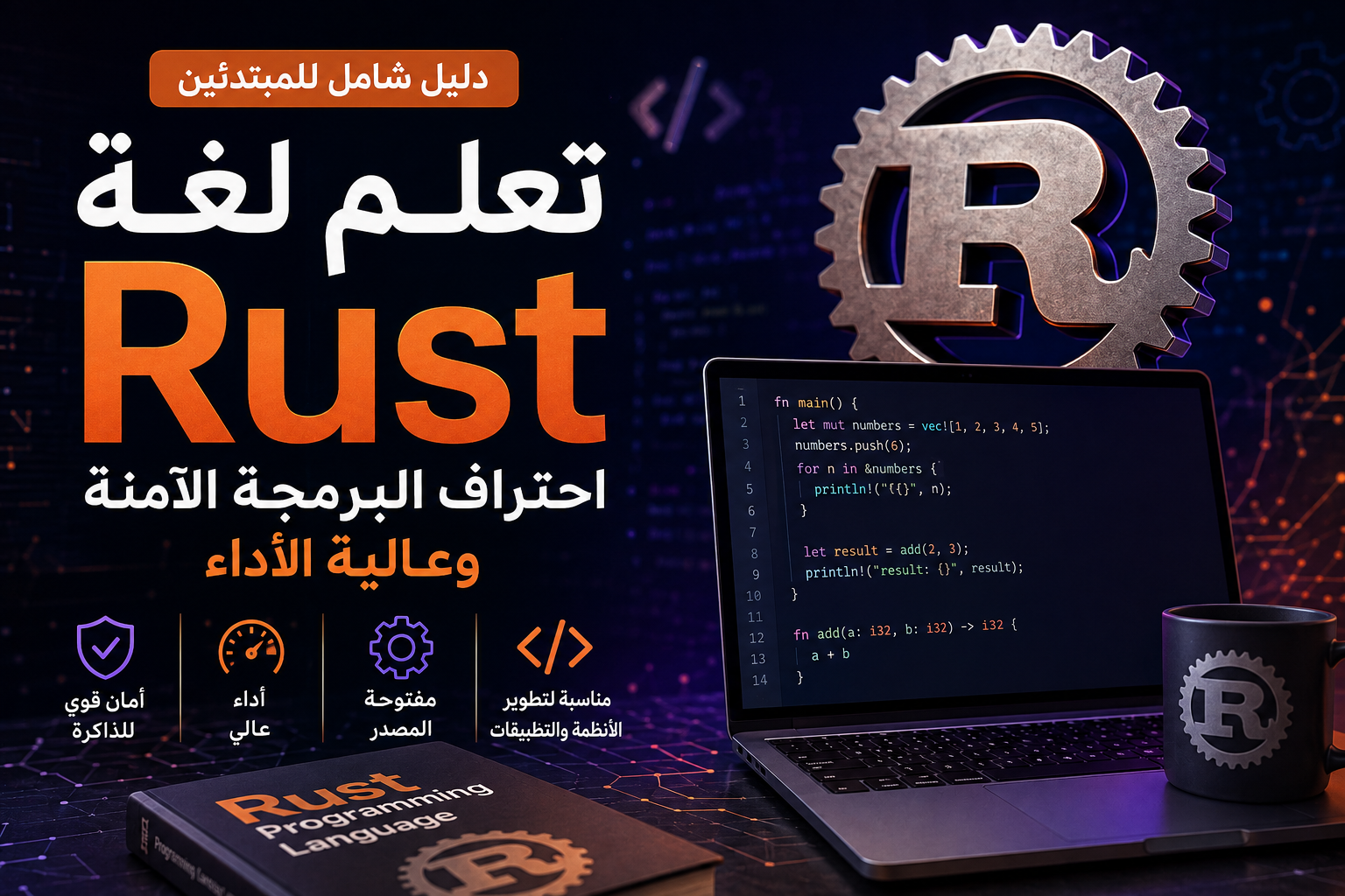 تعلم لغة Rust للمبتدئين: دليل شامل لاحتراف البرمجة الآمنة وعالية الأداء