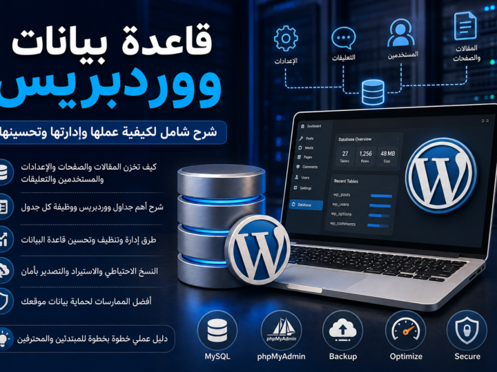 قاعدة بيانات ووردبريس: شرح شامل لكيفية عملها وإدارتها وتحسينها