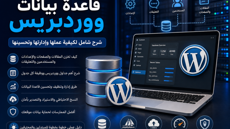 قاعدة بيانات ووردبريس: شرح شامل لكيفية عملها وإدارتها وتحسينها
