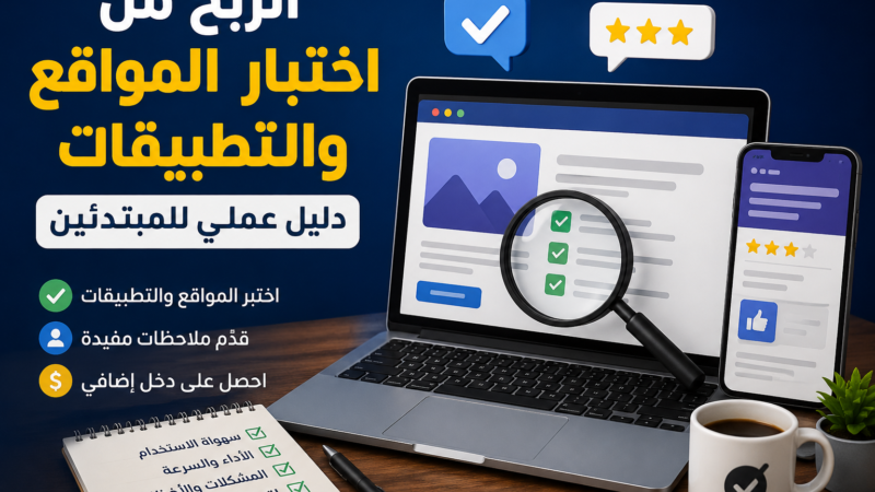 الربح من اختبار المواقع والتطبيقات: دليل عملي للمبتدئين