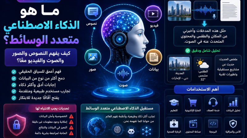 ما هو الذكاء الاصطناعي متعدد الوسائط؟ وكيف يفهم النصوص والصور والصوت والفيديو؟   