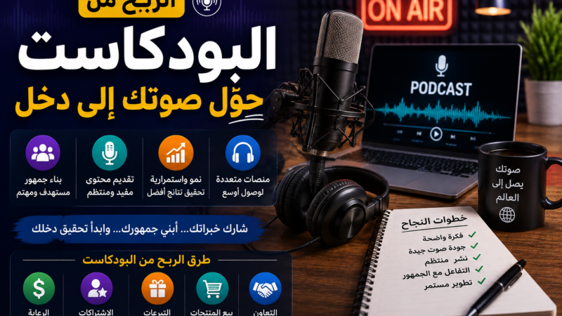 الربح من البودكاست: كيف تبدأ برنامجًا صوتيًا وتحقق منه دخلًا عبر الإنترنت؟ 