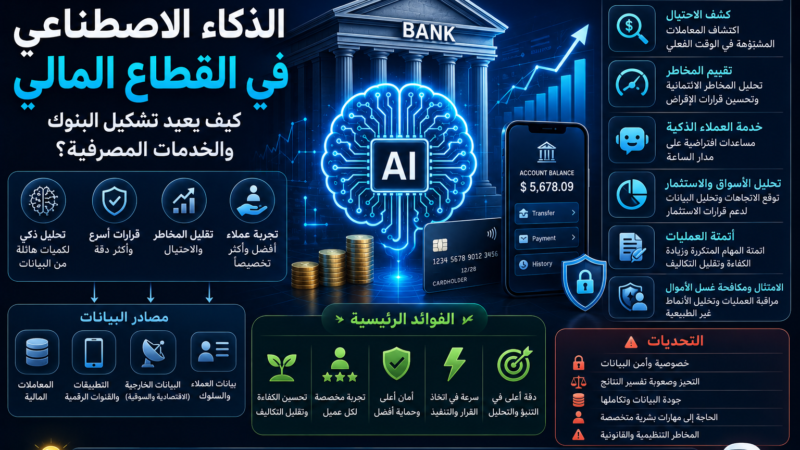 الذكاء الاصطناعي في القطاع المالي: كيف يعيد تشكيل البنوك والخدمات المصرفية؟