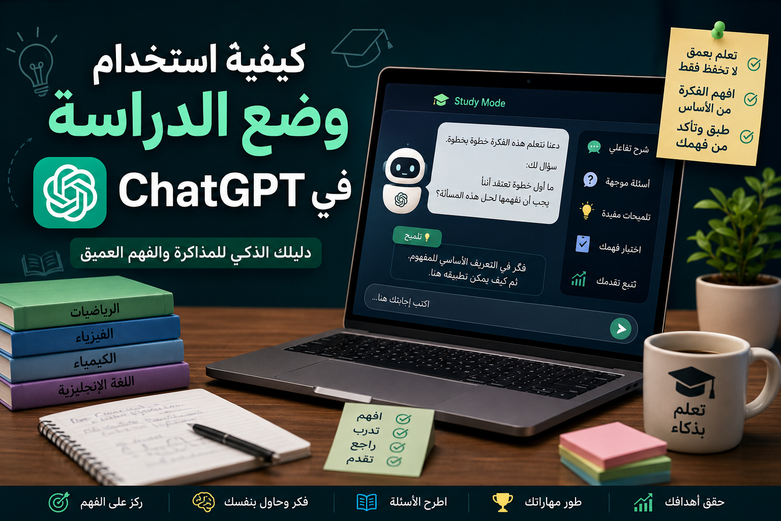 ثورة في التعلم: دليلك الشامل لاستخدام وضع الدراسة في ChatGPT