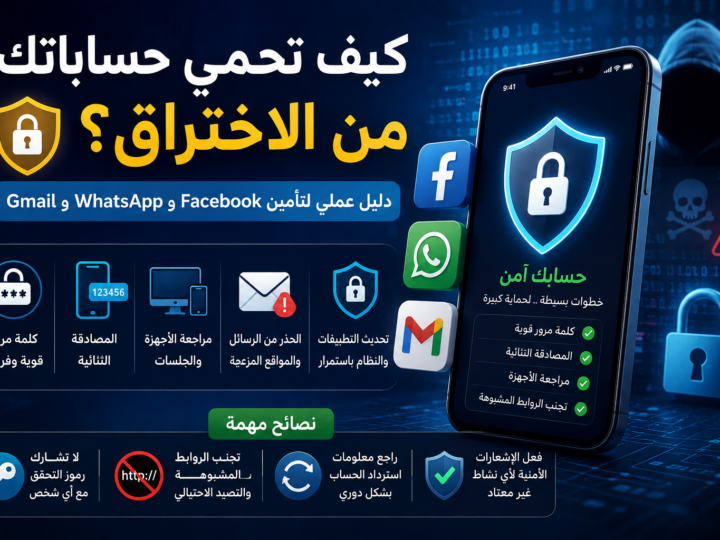 كيف تحمي حساباتك من الاختراق؟ دليل عملي لتأمين Facebook وWhatsApp وGmail
