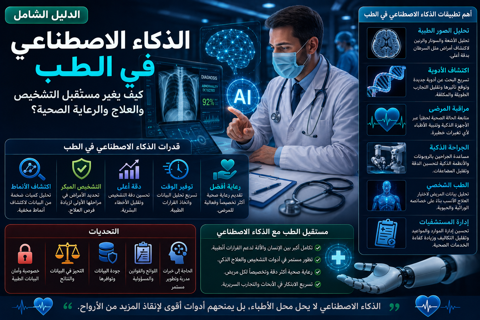 الذكاء الاصطناعي في الطب: كيف يغير مستقبل التشخيص والعلاج والرعاية الصحية؟
