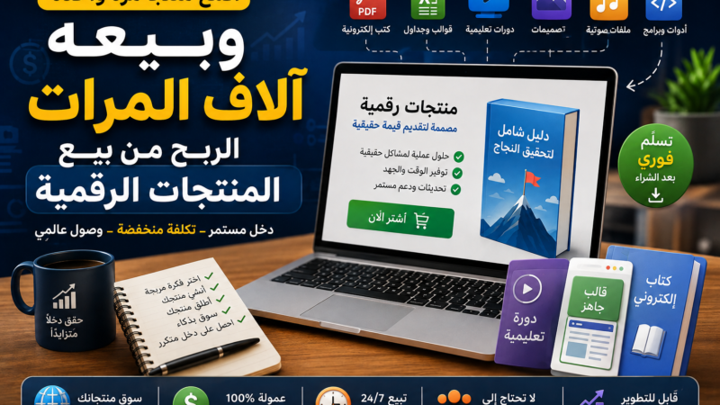 الربح من بيع المنتجات الرقمية: كيف تنشئ منتجًا وتبيعه عبر الإنترنت؟    