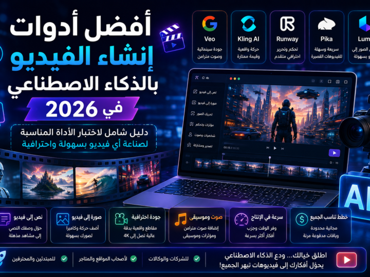 أفضل أدوات إنشاء الفيديو بالذكاء الاصطناعي في 2026: دليلك الشامل للاختيار الأمثل