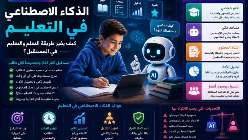 الذكاء الاصطناعي في التعليم: كيف يغير طريقة التعلم والتعليم في المستقبل؟