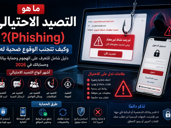ما هو التصيد الاحتيالي (Phishing)؟ وكيف تتجنب الوقوع ضحية له؟