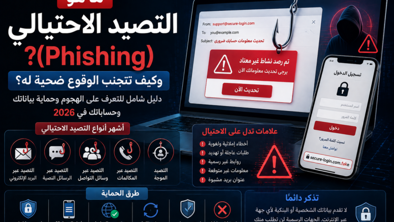 ما هو التصيد الاحتيالي (Phishing)؟ وكيف تتجنب الوقوع ضحية له؟