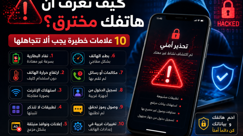 كيف تعرف أن هاتفك مخترق؟ 10 علامات خطيرة يجب ألا تتجاهلها