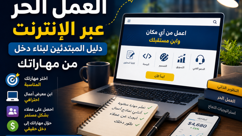 العمل الحر عبر الإنترنت: دليل المبتدئين لبناء دخل من مهاراتك